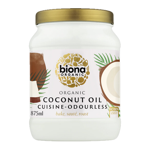 BIONA ORGANIC COCONUT OIL CUISINE - MILD & ODOUR FREE 875ML