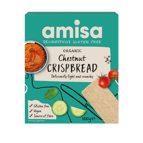 AMISA ORGANIC CHESTNUT CRISPBREAD 100G
