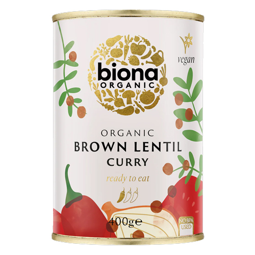 BIONA ORGANIC BROWN LENTIL CURRY 400G