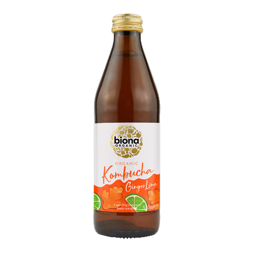 BIONA ORGANIC KOMBUCHA GINGERLIME 330ML