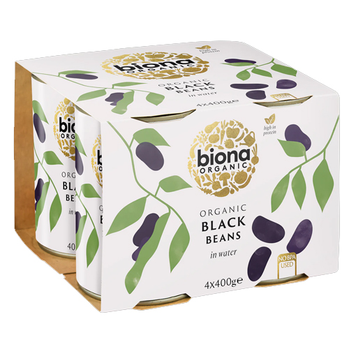 BIONA ORGANIC BLACK BEANS 4PK 400G
