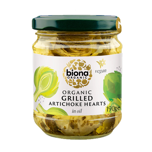 BIONA ORGANIC GRILLED ARTICHOKE QUARTERS 190G
