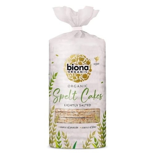 BIONA ORGANIC SPELT CAKES LIGHTLY SALTED LOW FAT 120G