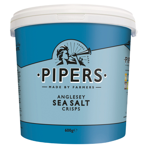 PIPERS ANGLESEY SEA SALT CRISPS SHARING TUB 600G