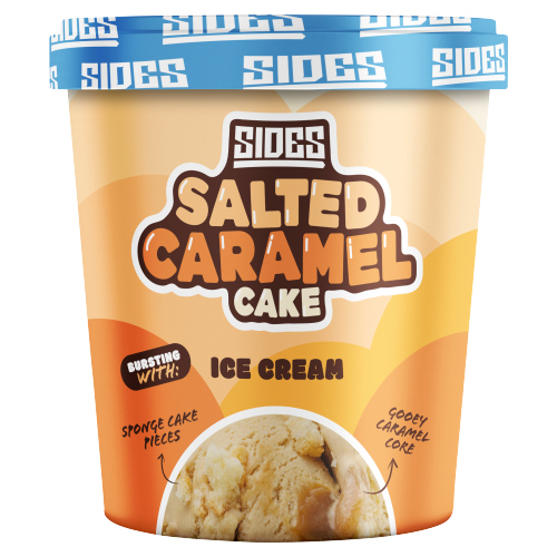 SIDES SALTED CARAMEL CAKE ICE CREAM 500ML