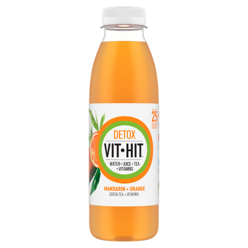 VIT-HIT DETOX MANDARIN + ORANGE GREEN TEA + VITAMINS 500ML