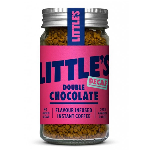 LITTLE'S DECAF FLAVOURED INSTANT COFFEE DOUBLE CHOCOLATE 50G