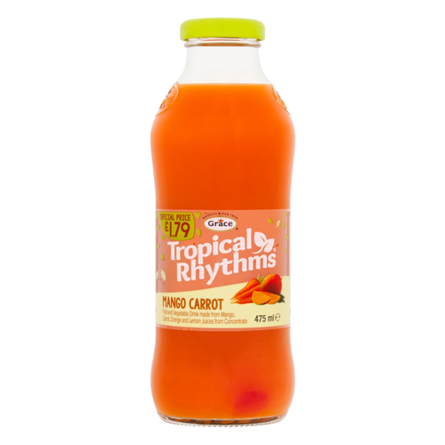 GRACE TROPICAL RHYTHMS MANGO CARROT PMP £1.79 475ML