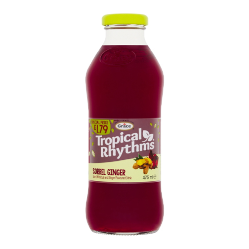 GRACE TROPICAL RHYTHMS SORREL GINGER PMP £1.79 475ML