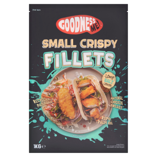MEADOW G/NESS BATTERED MINI CHICKEN BREAST FILLETS 1KG