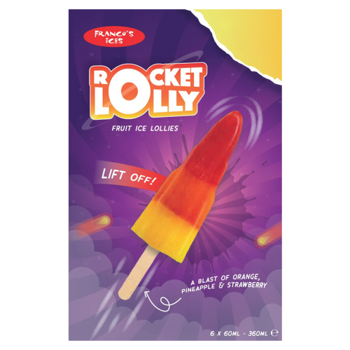 FRANCO'S ROCKET LOLLIES PMP £2.00 6PK