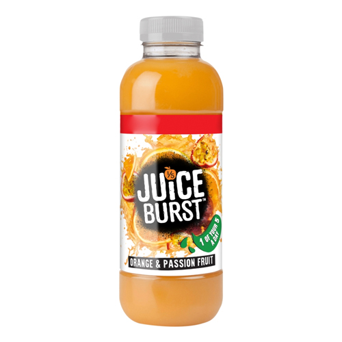 JUICE BURST ORANGE & PASSION FRUIT PMP £1.35 400ML