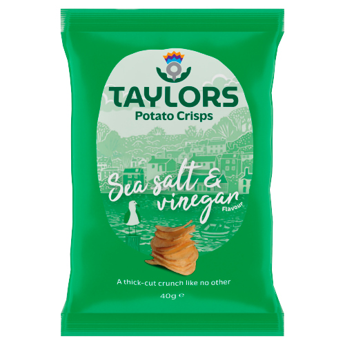 TAYLORS SEA SALT & VINEGAR FLAVOUR POTATO CRISPS 40G