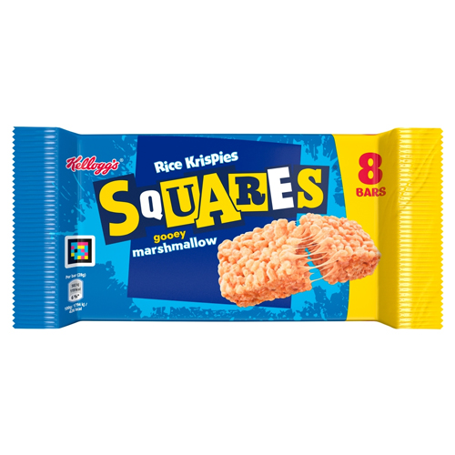 KELLOGG'S RICE KRISPIES SQUARES GOOEY MARSHMALLOW BARS 8PK 28G