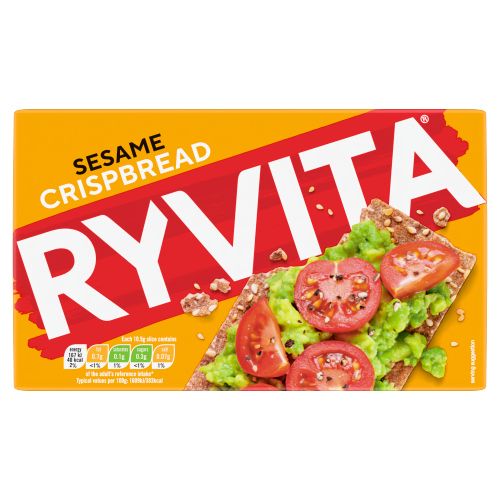 RYVITA CRISPBREAD SESAME CRACKERS 250G