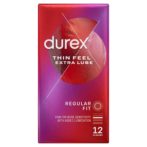 DUREX THIN FEEL EXTRA LUBE 12 CONDOMS