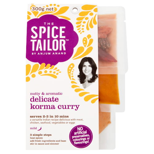 THE SPICE TAILOR DELICATE KORMA INDIAN CURRY SAUCE MEAL KIT 300G