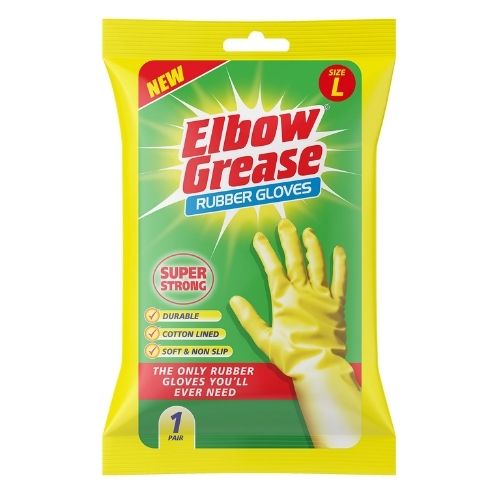 ELBOW GREASE SUPER STRONG RUBBER GLOVE LARGE 1PK