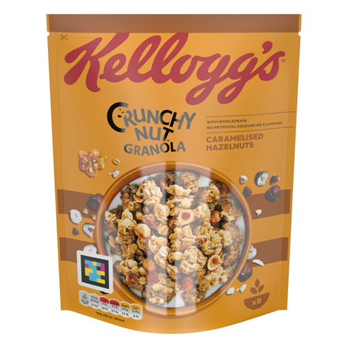 KELLOGG'S CRUNCHY NUT CARAMELISED HAZELNUT BREAKFAST GRANOLA 380G