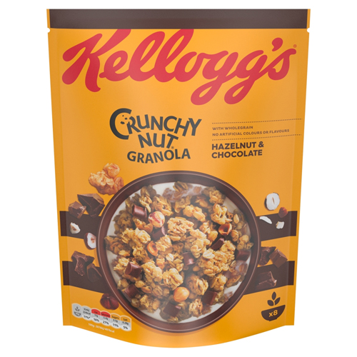 KELLOGG'S CRUNCHY NUT CHOCOLATE & HAZELNUT BREAKFAST GRANOLA 380G