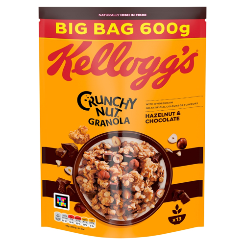 KELLOGG'S CRUNCHY NUT CHOCOLATE & HAZELNUT BREAKFAST GRANOLA 660G