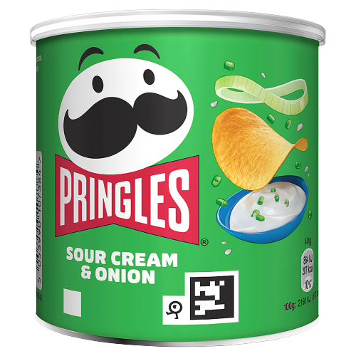 PRINGLES SOUR CREAM & ONION CRISPS CAN 40G