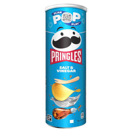 PRINGLES SALT & VINNEGAR CRISPS CAN 165G