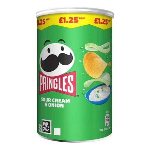 PRINGLES SOUR CREAM & ONION CRISPS PMP £1.25 70G