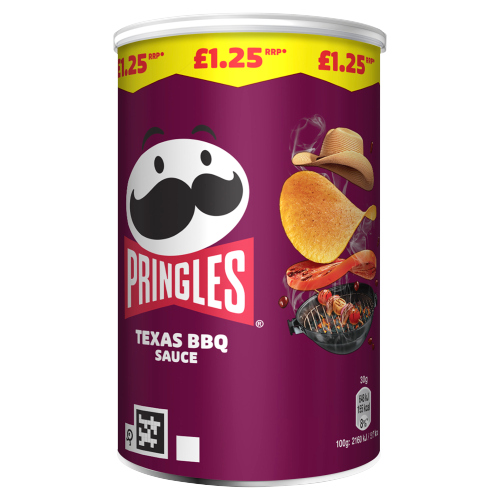 PRINGLES TEXAS BBQ SAUCE CRISPS PMP £1.25 70G