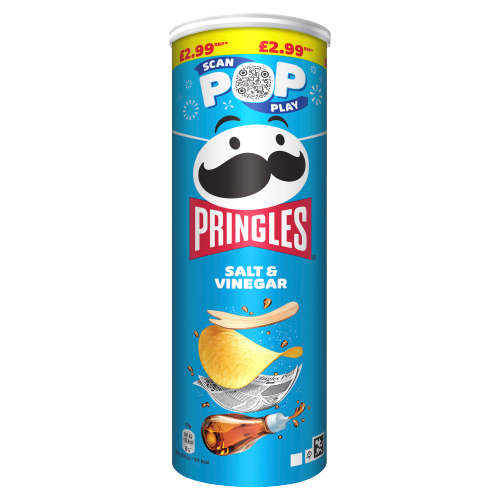 PRINGLES SALT & VINEGAR CRISPS PMP £2.99 165G