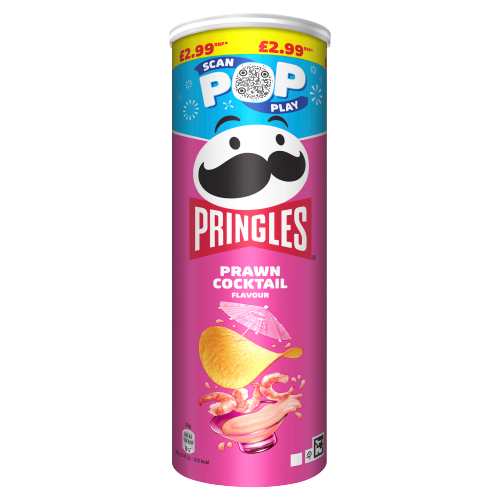 PRINGLES PRAWN COCKTAIL CRISPS PMP £2.99 165G