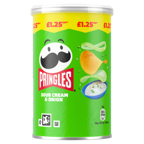 PRINGLES SOUR CREAM & ONION PMP £1.25 70G