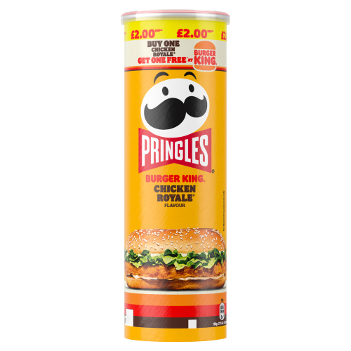PRINGLES BURGER KING CHICKEN ROYAL PMP £2.00 165G- LAUNCH APRIL-2026