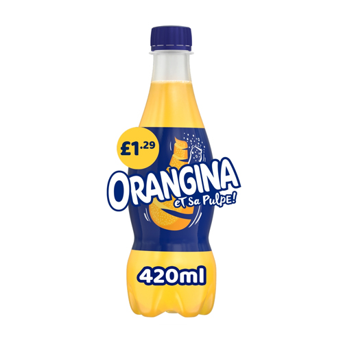ORANGINA ORANGE BOTTLE PMP £1.29 420ML