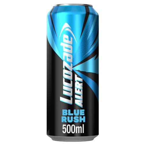 LUCOZADE ALERT BLUE RUSH CAN 500ML