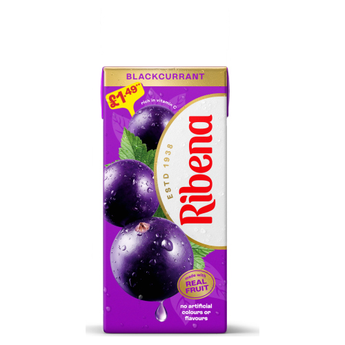 RIBENA BLACKCURRANT JUICE DRINK CARTON PMP £1.49 1L