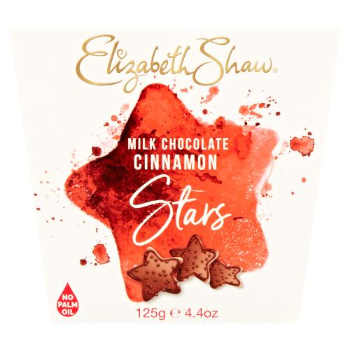 ELIZABETH SHAW MILK CHOCOLATE CINNAMON STARS 125G