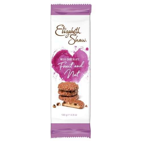 ELIIZABETH SHAW MILK CHOCOLATE FRUIT AND NUT 140G