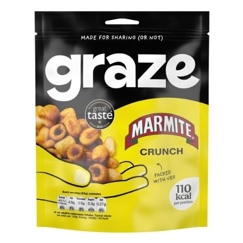 GRAZE MARMITE CRUNCH SHARE BAG 100G