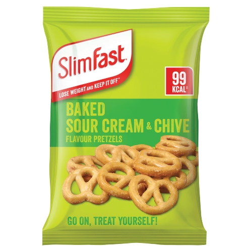 SLIMFAST BAKED SOUR CREAM & CHIVE FLAVOUR PRETZELS 23G