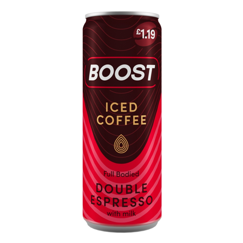 BOOST COFFEE DOUBLE SHOT ESPRESSO PMP £1.19 250ML