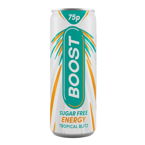 BOOST ENERGY TROPICAL SUGAR FREE PMP 75P 250ML