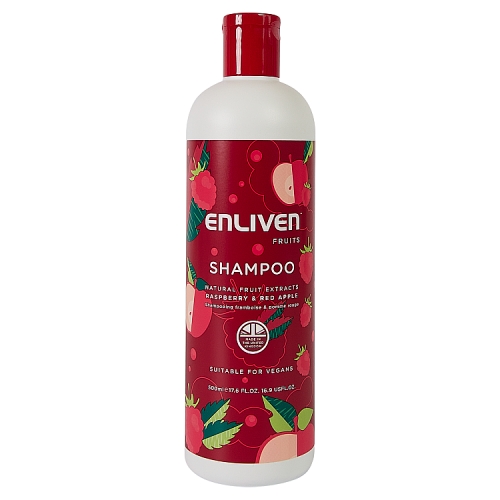 ENLIVEN NATURALS SHAMPOO RASPBERRY RED APPLE 500ML