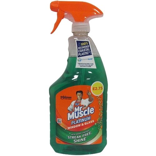 MR MUSCLE PLATINUM WINDOW & GLASS TRIGGER PMP £2.75 750ML