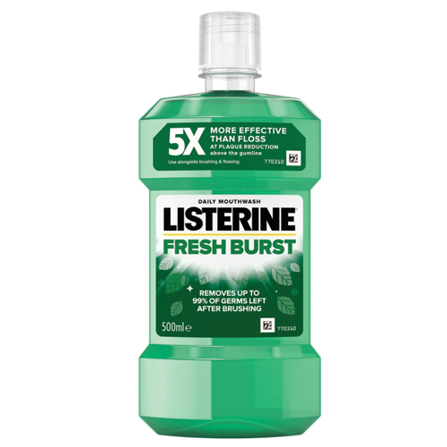 LISTERINE MOUTHWASH FRESH BURST PMP £3.75 500ML