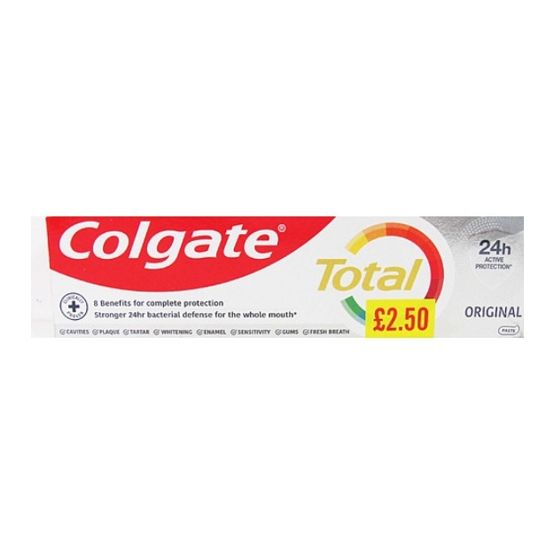 COLGATE TOOTHPASTE TOTAL ORIGINAL CARE PMP £2.50 75ML