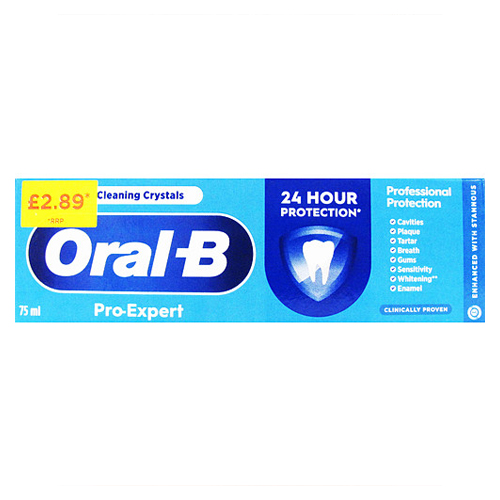 ORAL-B PRO EXPERT TOOTH PASTE PMP £2.89 75ML