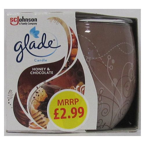 GLADE HONEY & CHOCOLATE CANDLE £2.99 108G
