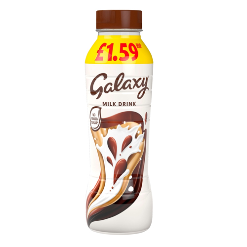 GALAXY CHOCOLATE MILK SHAKE DRINK PMP £1.59 350ML