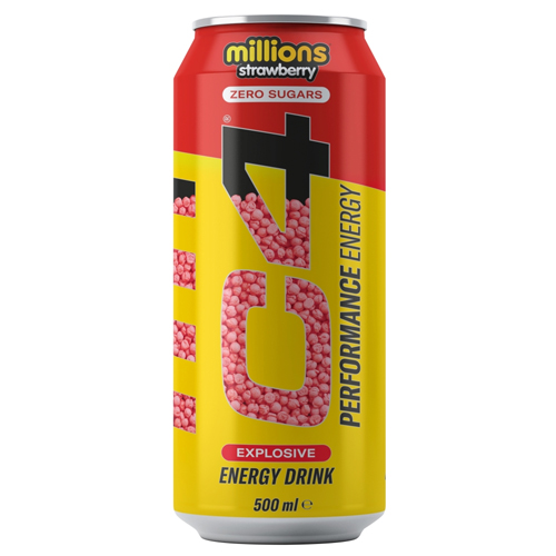 C4 ENERGY MILLIONS STRAWBERRY 500ML